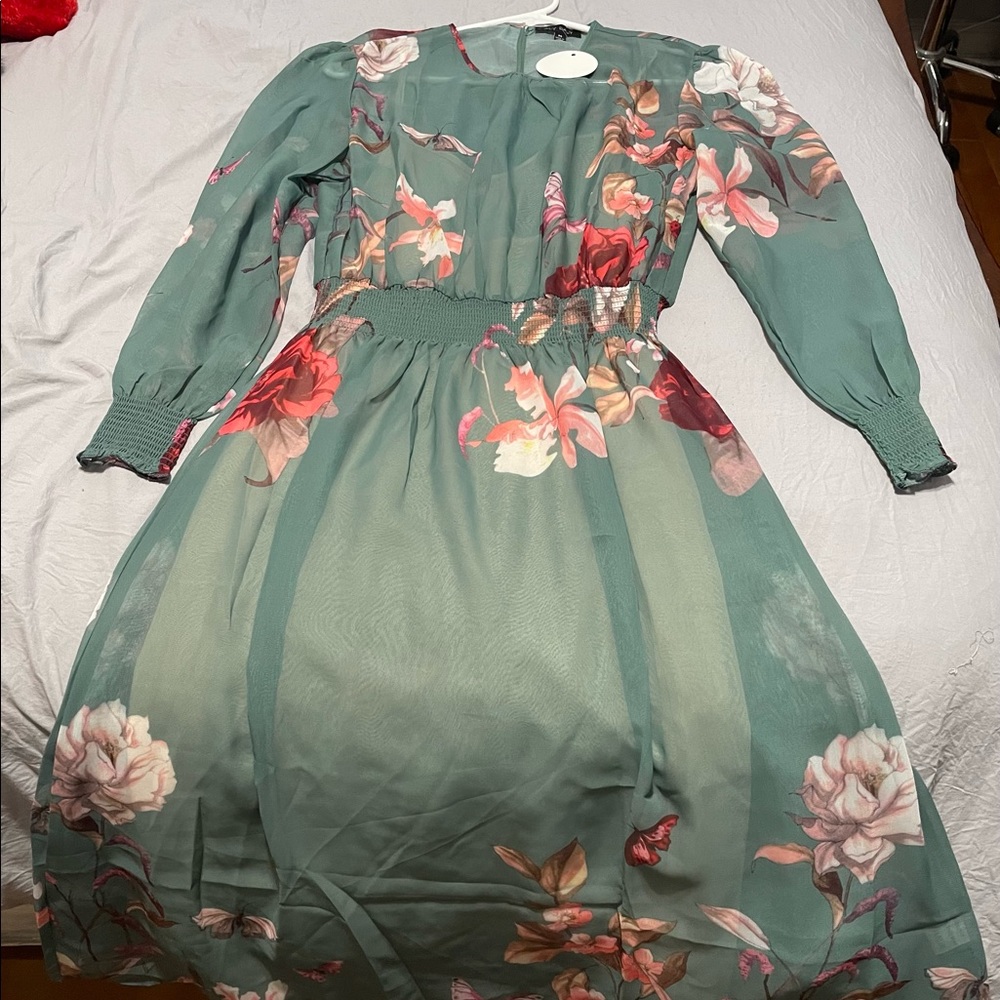Summer floral full length dress